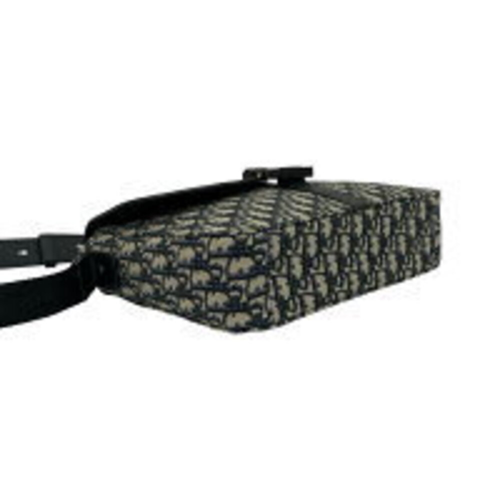 Christian Dior Saddle Messenger Bag Oblique Canvas Leather Black - Picture 7 of 8